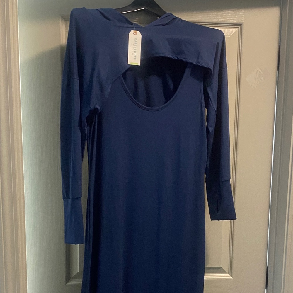 Chic Navy Maxi Dress with Cutout Design